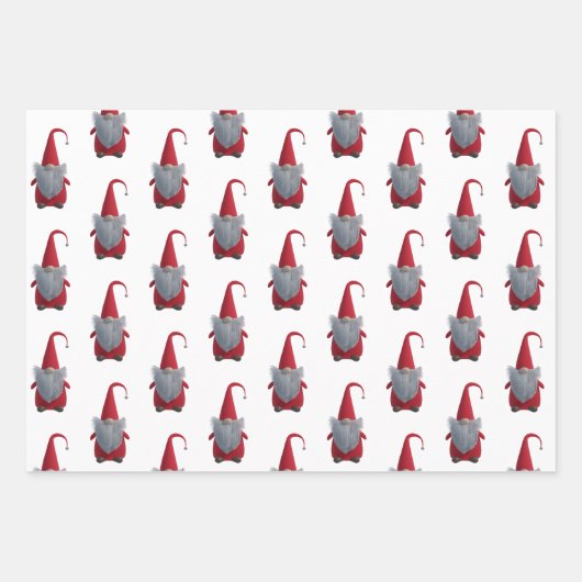 Schattigee Christmas Gnome Wrapping Paper Sheets (Voorkant)