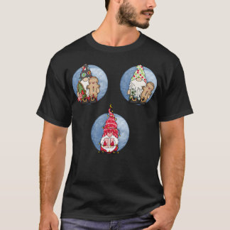 Schattigee Christmas Gnomes Versie 1 Blauwe achter T-shirt