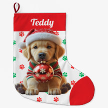 Schattigee Christmas Golden Retriever Puppy in Tru