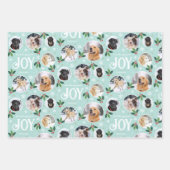 Schattigee Christmas Joy Snowflake Fotocollage Set Inpakpapier Vel (Voorkant)