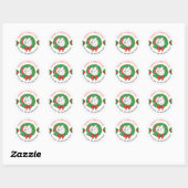 Schattigee Christmas Label Stickers met kat en kra (Vel)