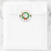 Schattigee Christmas Label Stickers met kat en kra (Tas)