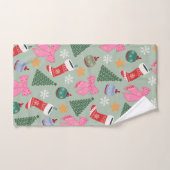 Schattigee Christmas Mint Green Bad Handdoek (Handdoek)