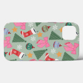 Schattigee Christmas Mint Green Case-Mate iPhone Case (Achterkant (horizontaal))