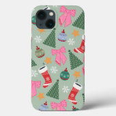 Schattigee Christmas Mint Green Case-Mate iPhone Case (Achterkant)