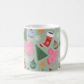 Schattigee Christmas Mint Green Koffiemok (Voorkant rechts)