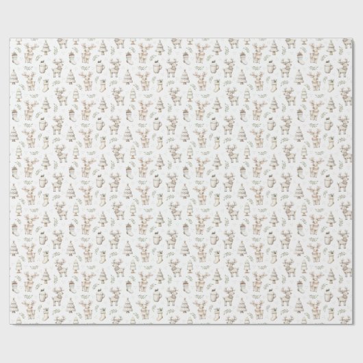 Schattigee Christmas Pattern Wrapping Paper Roll Cadeaupapier (Vlak)