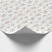 Schattigee Christmas Pattern Wrapping Paper Roll Cadeaupapier (Hoek)
