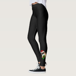 Schattigee Christmas Pug Stocking Leggings