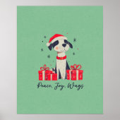 Schattigee Christmas Puppy Art Poster of Decoupage (Voorkant)