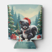 Schattigee Christmas Skunk Cartoon Blikjeskoeler (Achterkant)