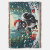 Schattigee Christmas Skunk Cartoon Deken (Voorkant Verticaal)