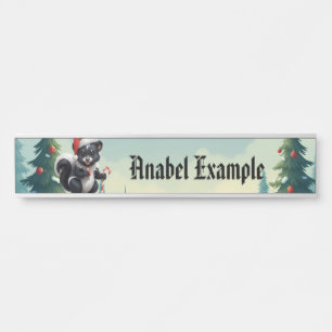 Schattigee Christmas Skunk Cartoon Deurbordje
