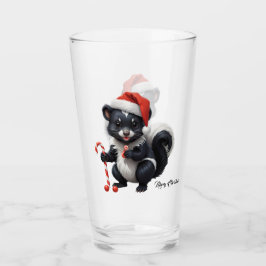 Schattigee Christmas Skunk Cartoon Glas