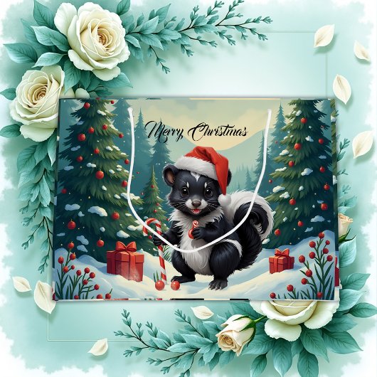 Schattigee Christmas Skunk Cartoon Groot Cadeauzakje