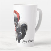 Schattigee Christmas Skunk Cartoon Latte Mok (Rechterhoek)