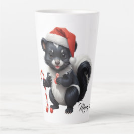 Schattigee Christmas Skunk Cartoon Latte Mok