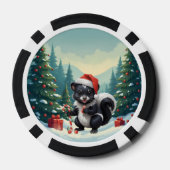 Schattigee Christmas Skunk Cartoon Poker Chips (Achterkant)