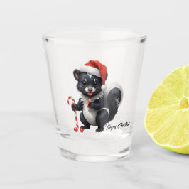 Schattigee Christmas Skunk Cartoon Shot Glas