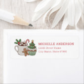 Schattigee Christmas Sweet Treats Retour-adreslabe Etiket (Insitu)