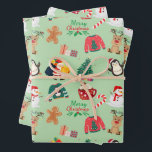 Schattigee Christmas Wrapping Paper Flat Sheet Set<br><div class="desc">Maak je kerstcadeaus extra speciaal met deze schattige kerstinpakpapierset. Met een feestelijk ontwerp dat een vleugje charme en vrolijkheid toevoegt aan elk cadeau onder de boom.</div>