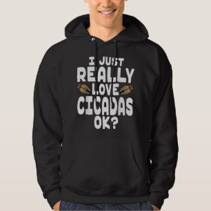 Schattigee Cicada liefhebber Ik hou van Cicadas Hoodie