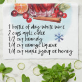 Schattigee cider sangria kerst Drink recept Theedoek (Gevouwen)