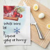 Schattigee cider sangria kerst Drink recept Theedoek (Quarter Fold)