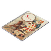 Schattigee  circus clown gepersonaliseerd notitieboek (Linkerzijde)
