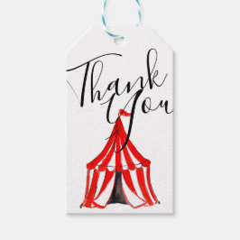 Schattigee circustent carnaval kind feest dank u l cadeaulabel