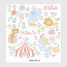 Schattigee Circustent, dieren en ballonnen