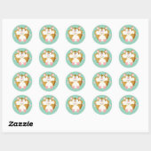 Schattigee cirkelhamster ronde sticker (Vel)