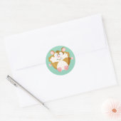 Schattigee cirkelhamster ronde sticker (Envelop)
