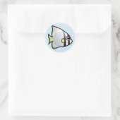 Schattigee cirkelvormige Batfish Ronde Sticker (Tas)