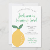 Schattigee citroen 2e verjaardag wordt twee kaart (Voorkant)