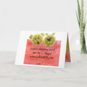 Schattigee citroen begroeting wrongel Kaart (Achterkant)