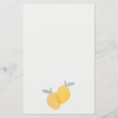 Schattigee citroen Citrus Baby shower adviesvoorsp (Achterkant)