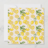 Schattigee citroen Citrus Fruit Zomer Baby shower Kaart (Achterkant)