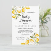 Schattigee citroen Citrus Fruit Zomer Baby shower Kaart (Staand voorkant)
