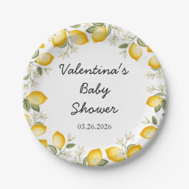 Schattigee citroen Citrus Fruit Zomer Baby shower Papieren Bordje
