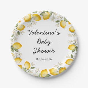 Schattigee citroen Citrus Fruit Zomer Baby shower Papieren Bordje