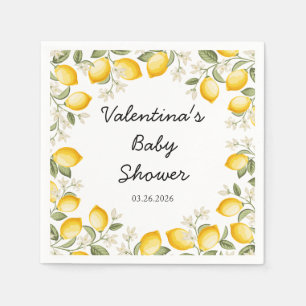 Schattigee citroen Citrus Fruit Zomer Baby shower Servet