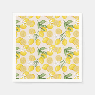 Schattigee citroen Citrus Fruit Zomer Baby shower Servet