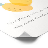 Schattigee citroen citrus meten de Baby bump spel Poster (Hoek)