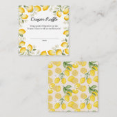 Schattigee citroen citrusfruit zomerluier rafel informatiekaartje (Voorkant / Achterkant)