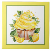 Schattigee citroen cupcake bakkerij huis ambachtel tegeltje (Voorkant)