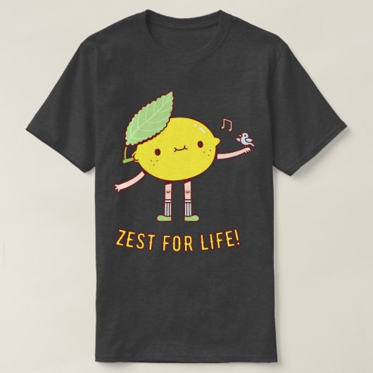 Schattigee citroen en vogelpit voor het leven t-shirt (Design voorkant)
