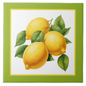 Schattigee citroen keuken liefhebbers waterverf tegeltje (Voorkant)