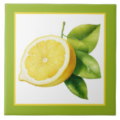 Schattigee citroen keuken liefhebbers waterverf tegeltje (Voorkant)