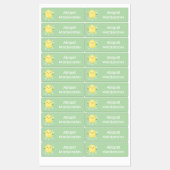 Schattigee citroenfruit cartoon bubbels gepersonal labels (Vel)